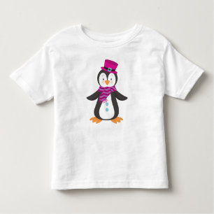 Niedlicher Pinguin, Pinguin mit Hut, Pinguin mit K Kleinkind T-shirt