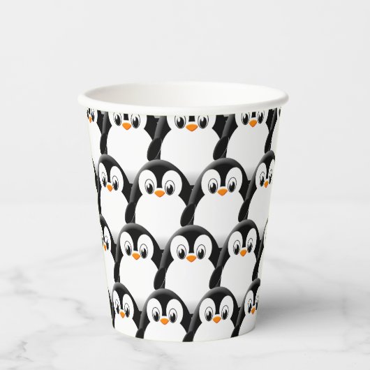 Niedlicher Pinguin-Pinguin Pappbecher (Vorderseite)