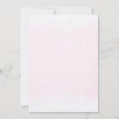 Niedlicher Pinguin Pink Winterschnee Dankeschön Ka Dankeskarte (Rückseite)