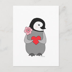 Niedlicher Pinguin Postcard Pinguin I Liebe Sie Po Postkarte