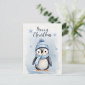 "Niedlicher Pinguin" Postkarte (Stehend Vorderseite)
