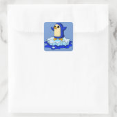 Niedlicher Pinguin Quadratischer Aufkleber (Tasche)