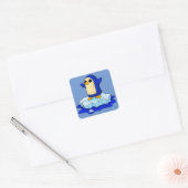 Niedlicher Pinguin Quadratischer Aufkleber (Umschlag)
