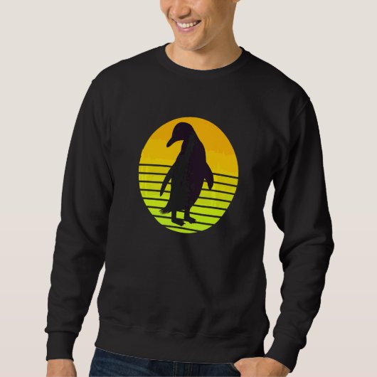 Niedlicher Pinguin Retro 1 Sweatshirt (Vorderseite)