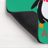 Niedlicher Pinguin Roter Streifen Mousepad (Ecke)