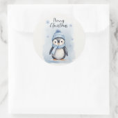"Niedlicher Pinguin" Runder Aufkleber (Tasche)