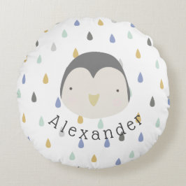 Niedlicher Pinguin Rundes Kissen