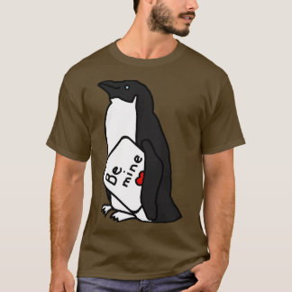 Niedlicher Pinguin sagt "Sei Mine" auf Valentinsta T-Shirt