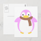 Niedlicher Pinguin Scarno Postkarte (Vorne/Hinten)