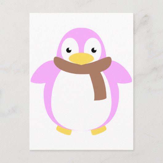 Niedlicher Pinguin Scarno Postkarte (Vorderseite)