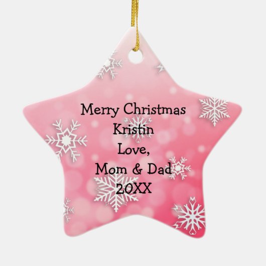 Niedlicher Pinguin Schneebälle werfen Weihnachten Keramik Ornament (Hinten)