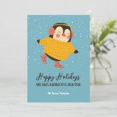 Niedlicher Pinguin Snow Weihnachten Weihnachten Fr (Stehend Vorderseite)