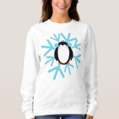 Niedlicher Pinguin Snowflake Weihnachten Sweatshirt (Vorderseite)