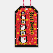 Niedlicher Pinguin Stack Geschenkanhänger (Vorderseite)