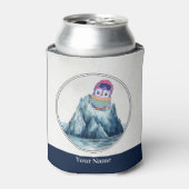 Niedlicher Pinguin Stehend auf einem Eisberg Dosenkühler (Kanne Vorderseite)