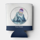 Niedlicher Pinguin Stehend auf einem Eisberg Dosenkühler (Rückseite)