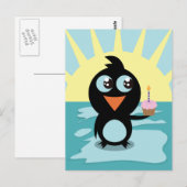 Niedlicher Pinguin Stehend Postkarte (Vorne/Hinten)