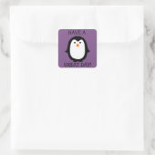 Niedlicher Pinguin-Sticker Quadratischer Aufkleber (Tasche)