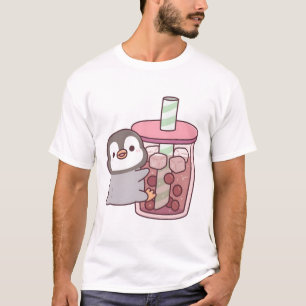 Niedlicher Pinguin-Umarmung des Eiskehltees T-Shirt