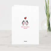 Niedlicher Pinguin-Valentinstag Karte (Rückseite)