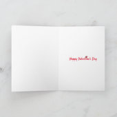Niedlicher Pinguin-Valentinstag Karte (Innenseite)