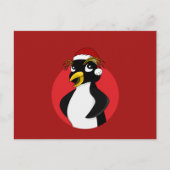 Niedlicher Pinguin Weihnachten Cartoon Postkarte (Vorderseite)