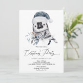 Niedlicher Pinguin Weihnachten Party Wintereinladu Einladung (Stehend Vorderseite)