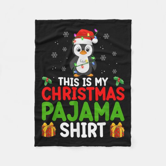 Niedlicher Pinguin Weihnachten Weihnachten Das ist Fleecedecke (Vorderseite)