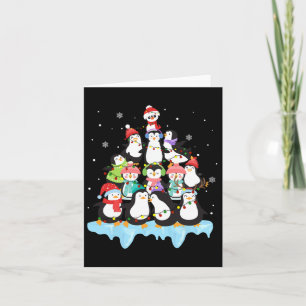 Niedlicher Pinguin Weihnachtsbaum Penguin Lover Xm Karte