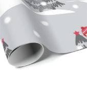 Niedlicher Pinguin Weihnachtsmuster Geschenkpapier (Rolleneckpunkt)