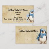 Niedlicher Pinguin Winter Freezer Fun mit benutzer Visitenkarte (Vorne/Hinten)
