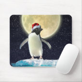 Niedlicher Pinguin & Winter Moon Weihnachtsmousema Mousepad (Mit Mouse)