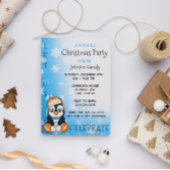 Niedlicher Pinguin Winter Weihnachts-Party Postkarte