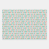 Niedlicher Pinguin Winterspass Rosa & Aquamarin Geschenkpapier Set (Vorderseite 2)