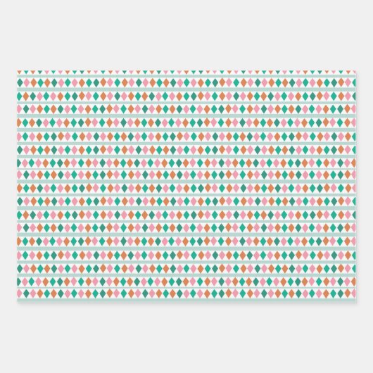 Niedlicher Pinguin Winterspass Rosa & Aquamarin Geschenkpapier Set (Vorderseite 2)