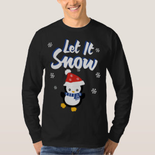 Niedlicher Pinguin Xmas Let It Snow Weihnachten T-Shirt