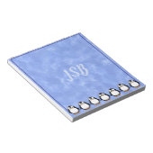 Niedlicher Pinguin Zeichne benutzerdefinierte Aqua Notizblock (angewinkelt)