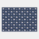 Niedlicher Pinguinbär Schneeflocken Winter Weihnac Geschenkpapier Set (Vorderseite 3)