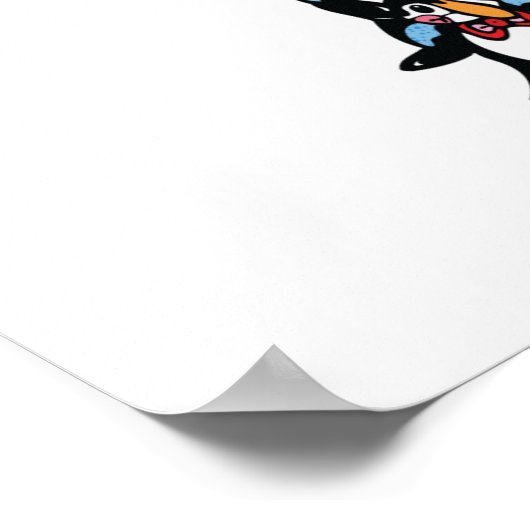 niedlicher Pinguintotem Poster (Ecke)