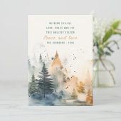Niedlicher Pinienwald Feiertagskarte (Stehend Vorderseite)