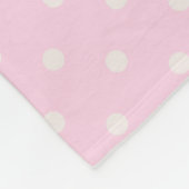 Niedlicher Pink Baby Elephant mit Polka Dot Oars Fleecedecke (Ecke)