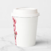 NIEDLICHER PINK BABY MÄDCHEN MIT ROSE PAPPBECHER (Links)