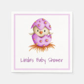 Niedlicher Pink Bird Schläger Girl Baby Dusche Serviette (Vorderseite)