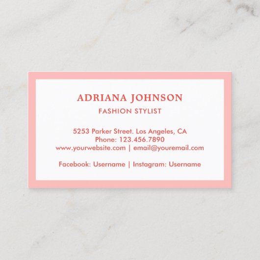 Niedlicher Pink Bow Aquamarine Kleidung Hanger Fas Visitenkarte (Rückseite)