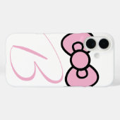 Niedlicher Pink Bow Whimsical Case-Mate iPhone Hülle (Rückseite (Horizontal))