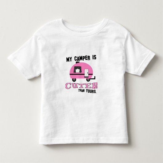 Niedlicher Pink Camper Kleinkind T - Shirt (Vorderseite)