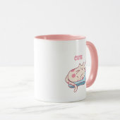 Niedlicher Pink Chat Kaffee Cup Tasse (VorderseiteRechts)