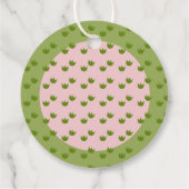 Niedlicher Pink Dinosaur Babydusche Geschenk-Tag Geschenkanhänger (Rückseite)