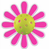 Niedlicher Pink-Disam-Pikleball-Aufkleber Aufkleber (Vorderseite)