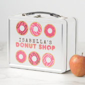 Niedlicher Pink-Donut-Shop Metall Lunch Box (Beispiel)
